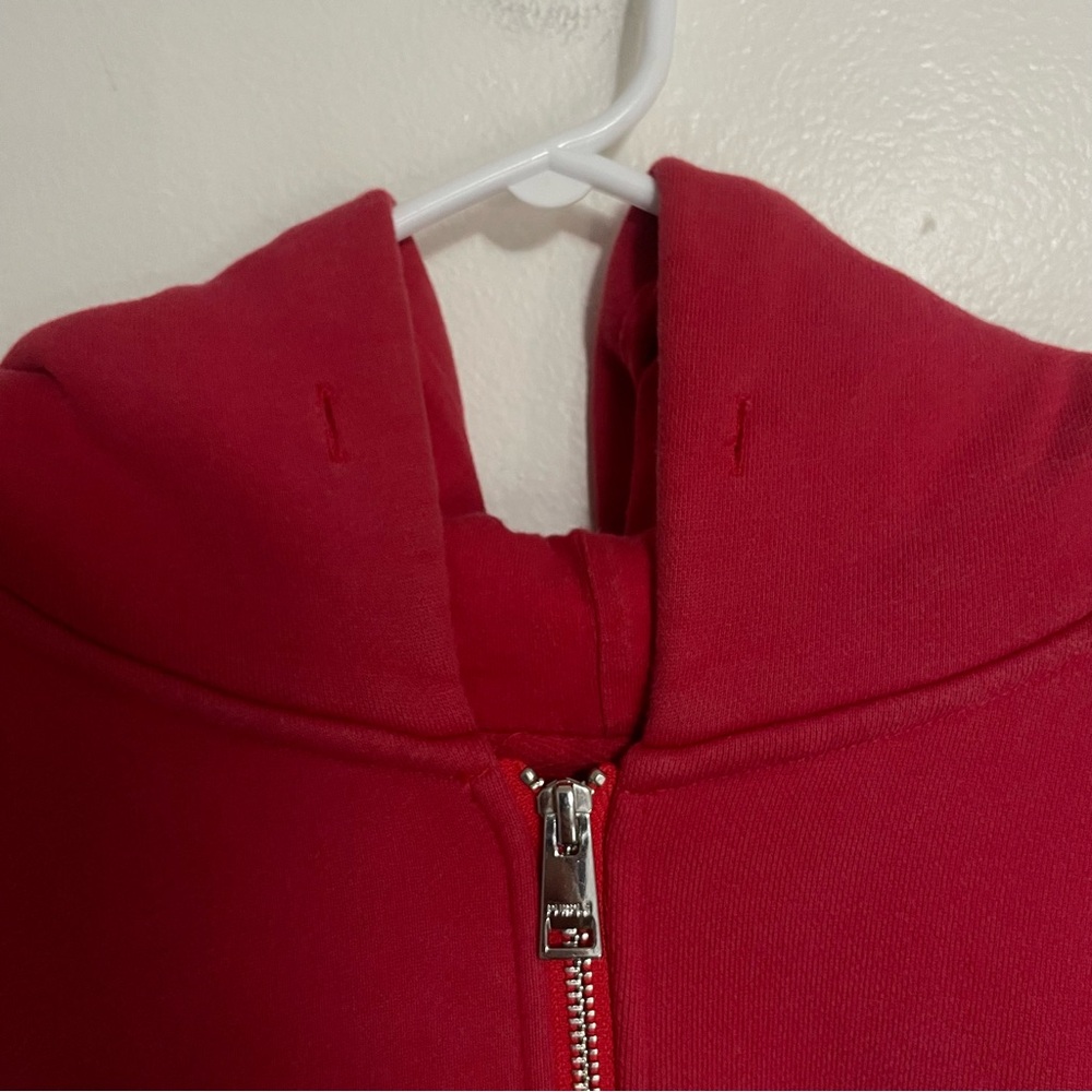 Purple Brand HWT Fleece Full Zip Red Hoodie Size XL - Picture 7 of 9